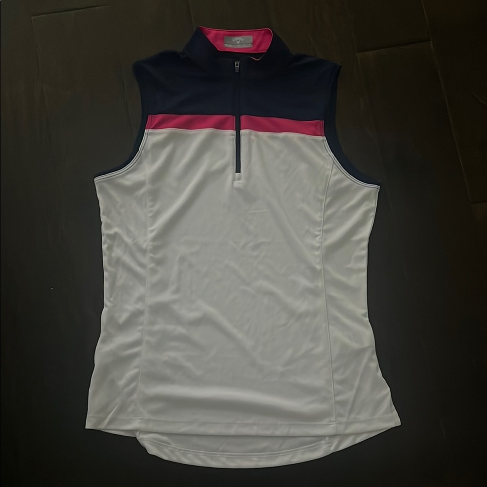 Callaway Women's Tank Top - White, Pink, and Black